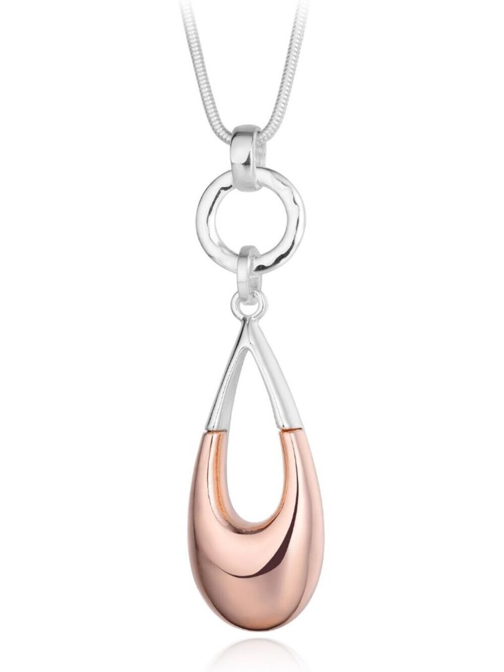 Long Necklaces Women Waterdrop Pendant Layered Y Statement Bohemian Rose Gold